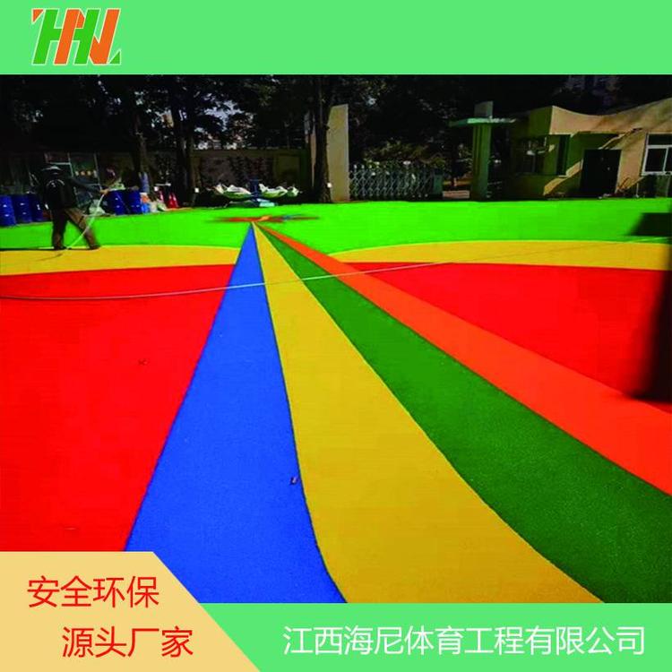 公園游樂場epdm現(xiàn)澆橡膠地墊 學校塑膠跑道施工方案